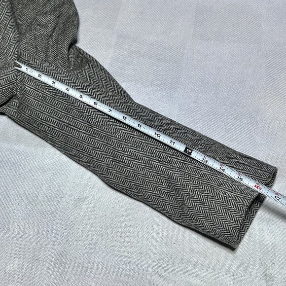 Vintage Jos A Bank Blazer Mens 44R Herringbone Tweed Wool Two Button Jacket - Picture 16 of 16